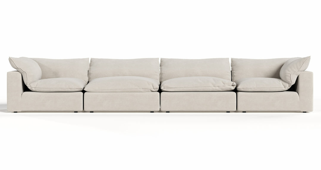 Garman - Modern Light Grey Modular Sectional Sofa-4-Piece Sectional