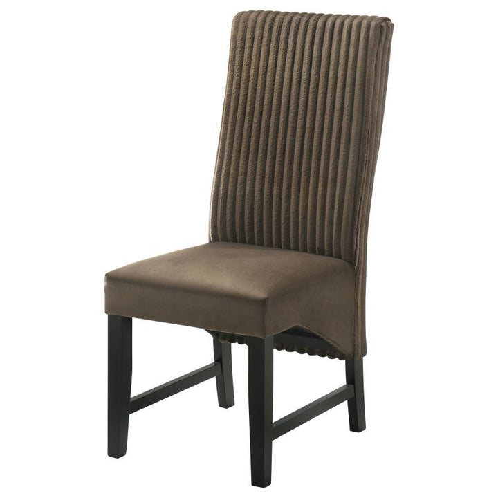 Barrand - Upholstered Dining Side Chair  - Chocolate