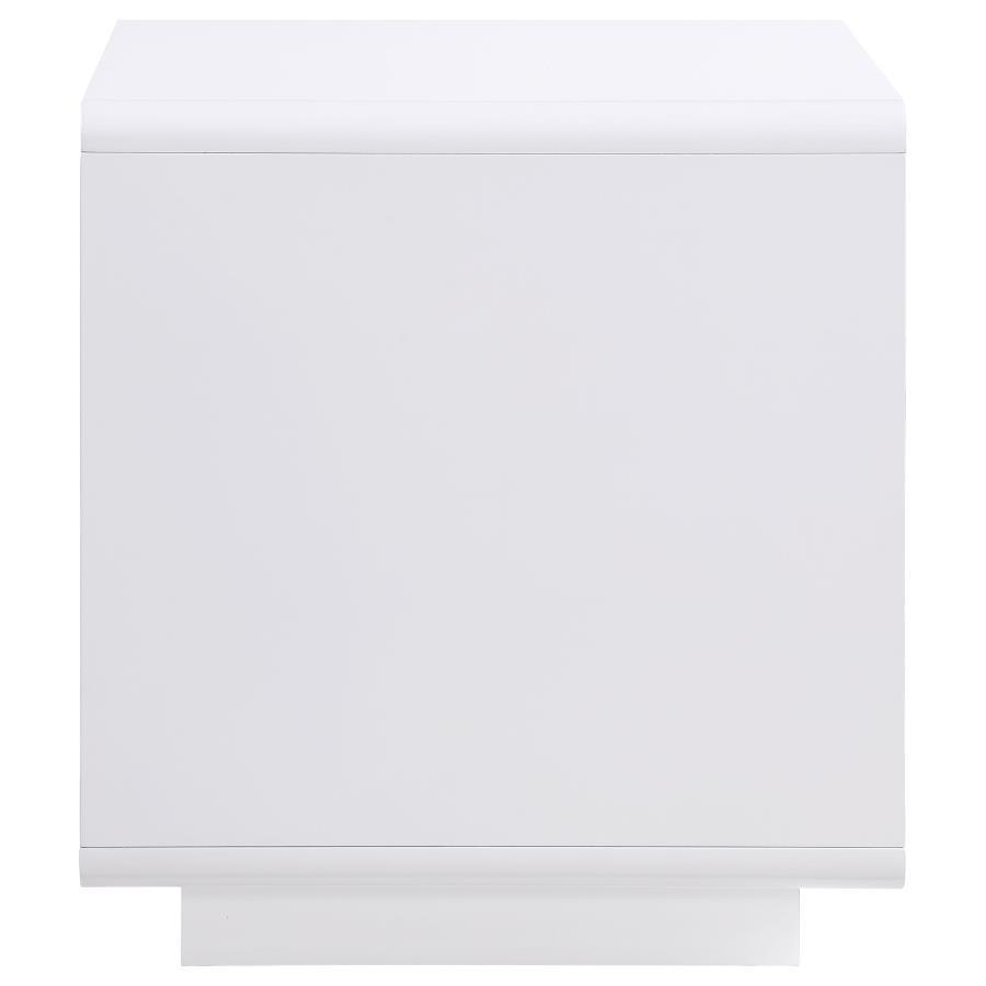 Paseo - Square End Side Table - White High Gloss