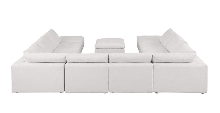 DivanItalia 1100 Top-Grain Italian Leather 11-Piece Sectional with Chaise - Light Gray