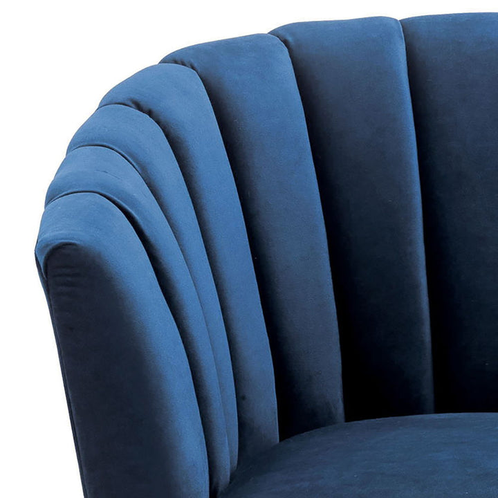 Colla - Accent Chair - Midnight Blue / Gold