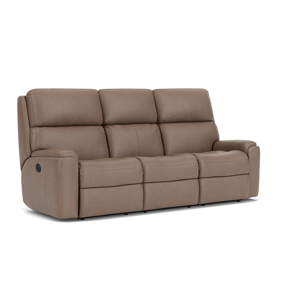 Flexsteel 3904-62M Rio  Leather Power Reclining Sofa  Light Brown
