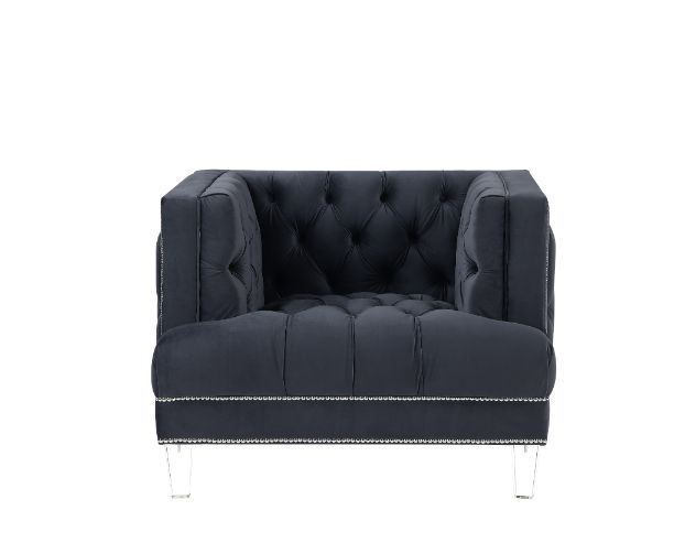 Ansario - Chair - Charcoal Velvet