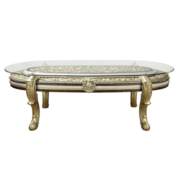 Desiderius - Dining Table - Antique Gold & Hand-Painted Brown