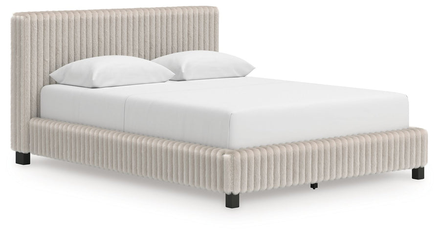 Zuraleus - Queen Upholstered Bed - White by Ashley Furniture product image