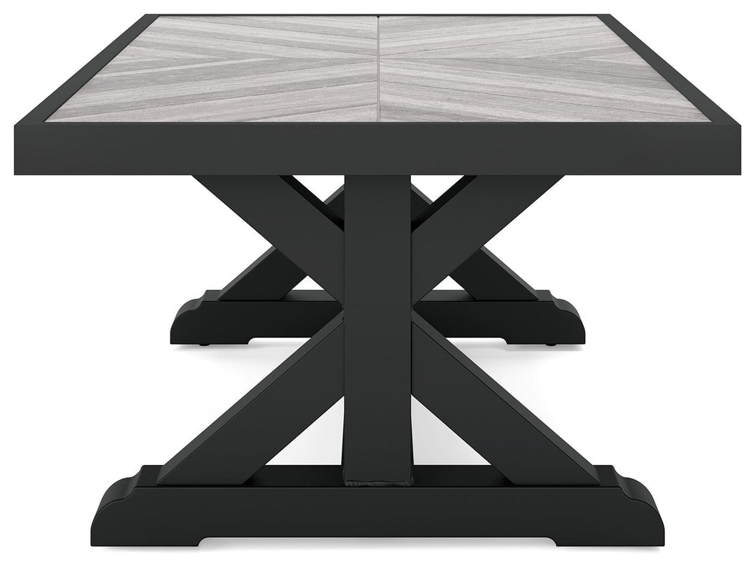 Beachcroft - Rectangular Cocktail Table - Black / Light Gray