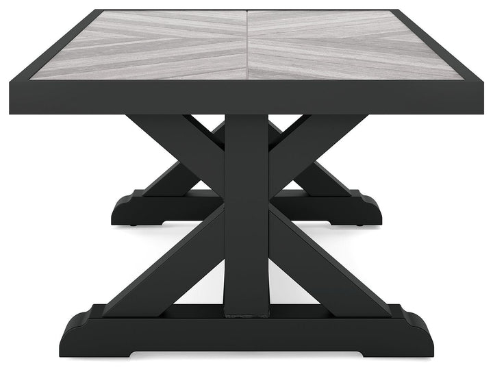 Beachcroft - Rectangular Cocktail Table - Black / Light Gray