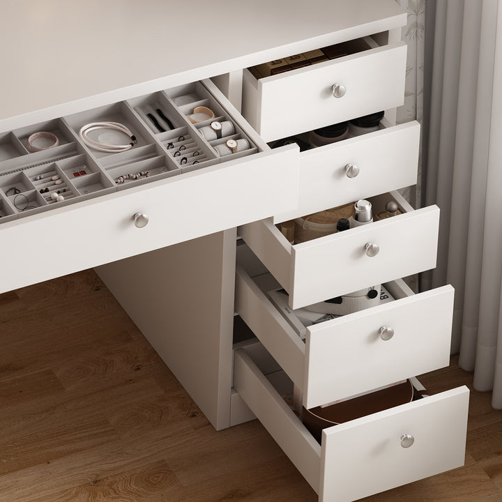 make-up-vanity-desk-with-led-lighted-mirror-11-drawers-white-mdf