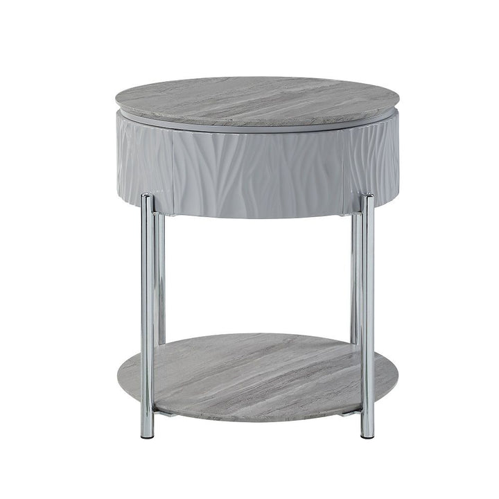 yukino-end-table-gray-high-gloss-chrome