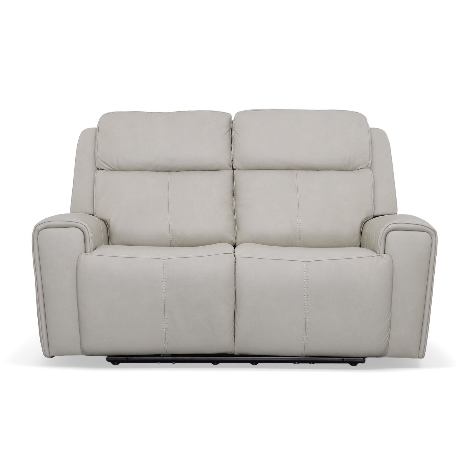 Barnett Power Reclining Loveseat With Power Headrests & Lumbar Timber