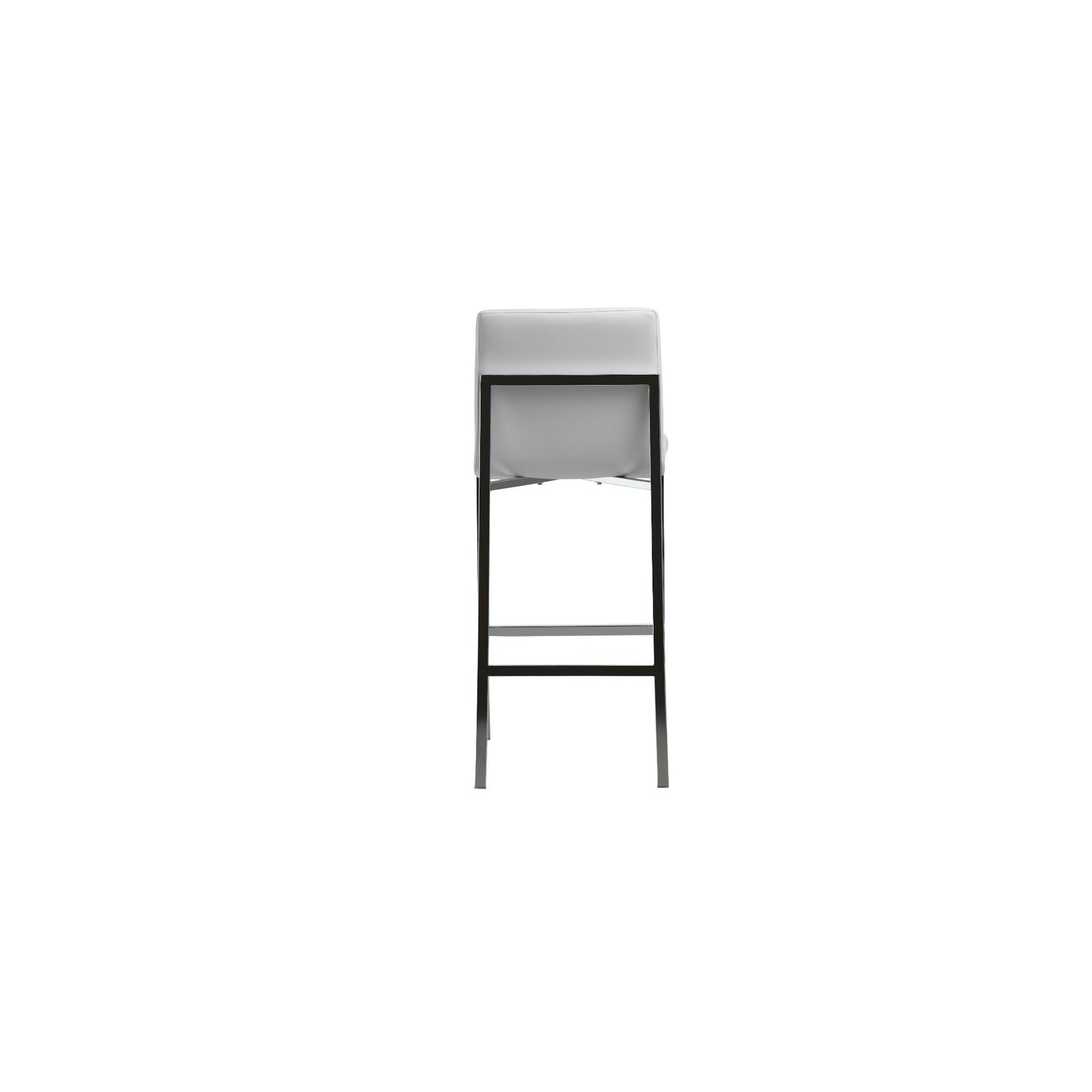 Modus Furniture Amalfi Metal Back Bar Stool in White Leather