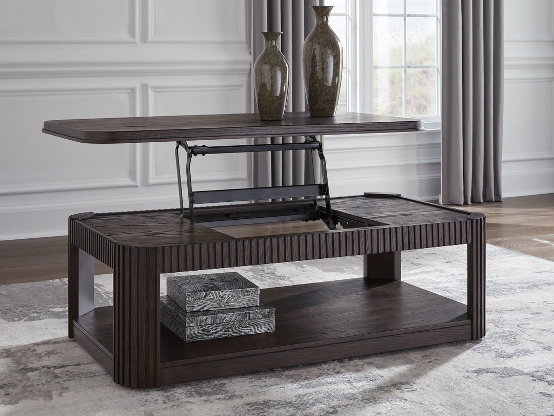 Carlibrie - Lift Top Cocktail Table - Warm Brown by Ashley Furniture product image