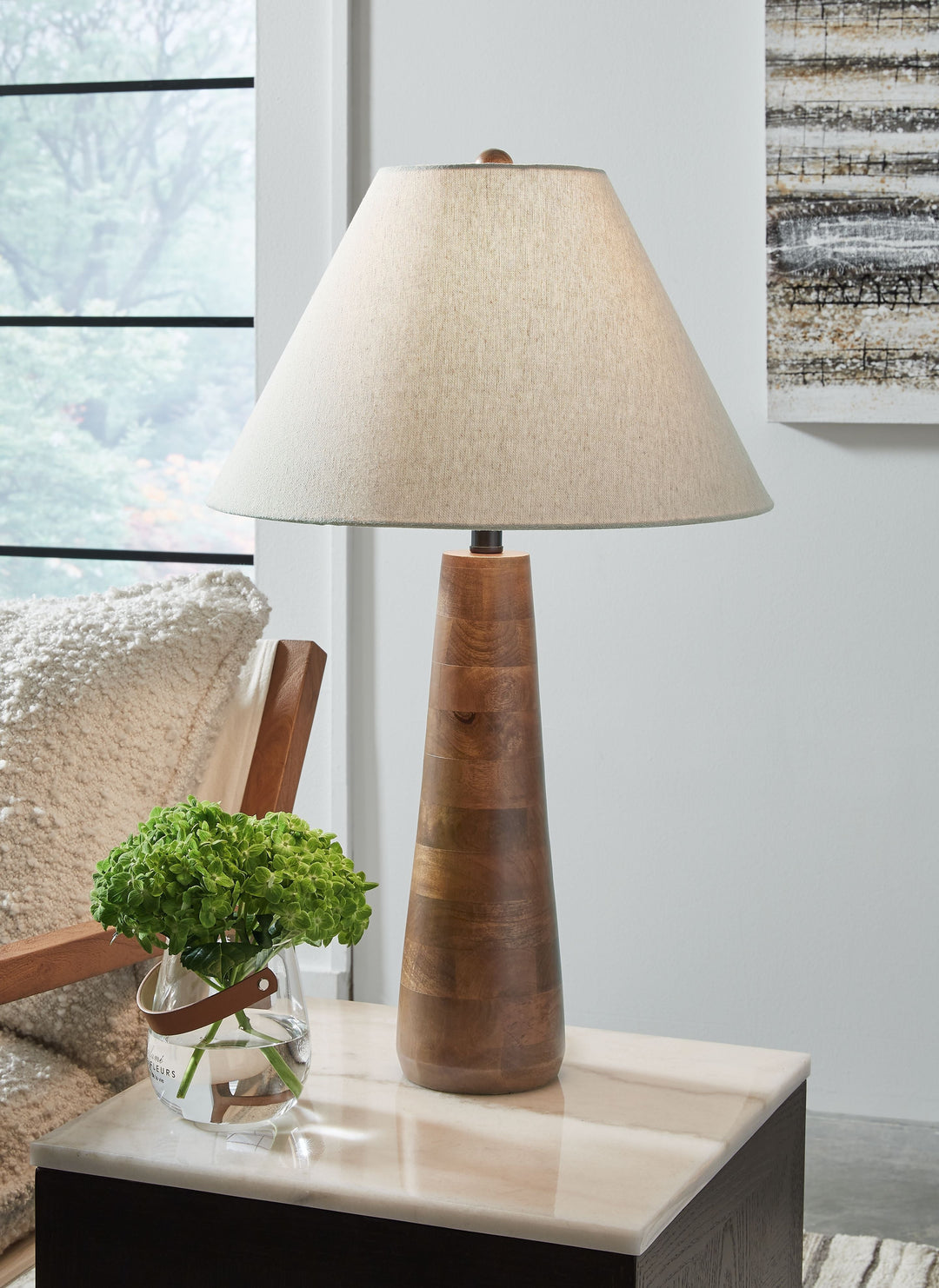Danset - Wood Table Lamp - Brown