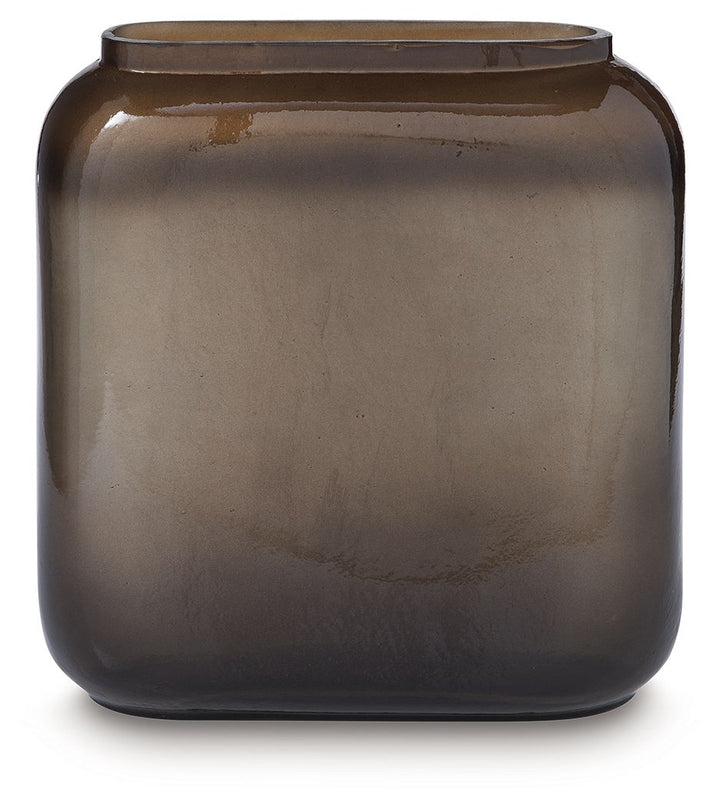 Sumner - Vase - 9.25" - Gray / Gold Finish by Ashley Furniture product image