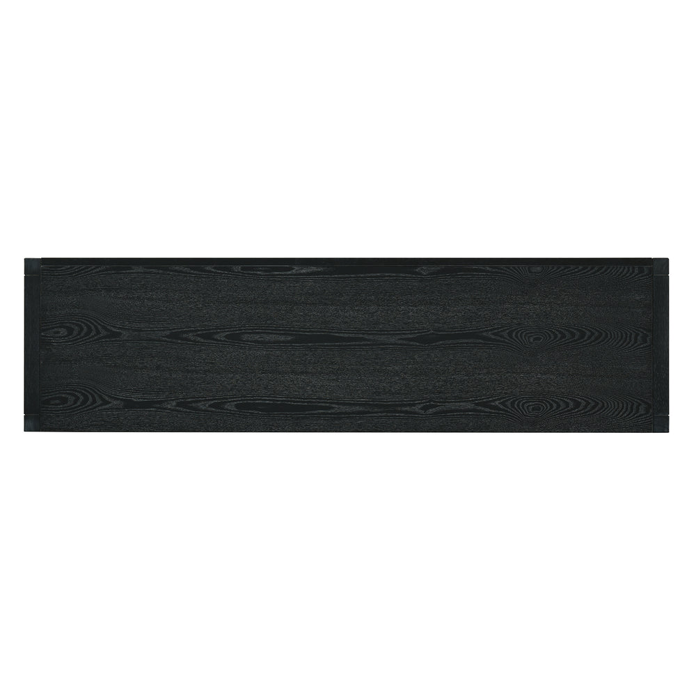 bohemian-style-rattan-sideboard-or-buffet-storage-cabinet-with-solid-wood-frame-black