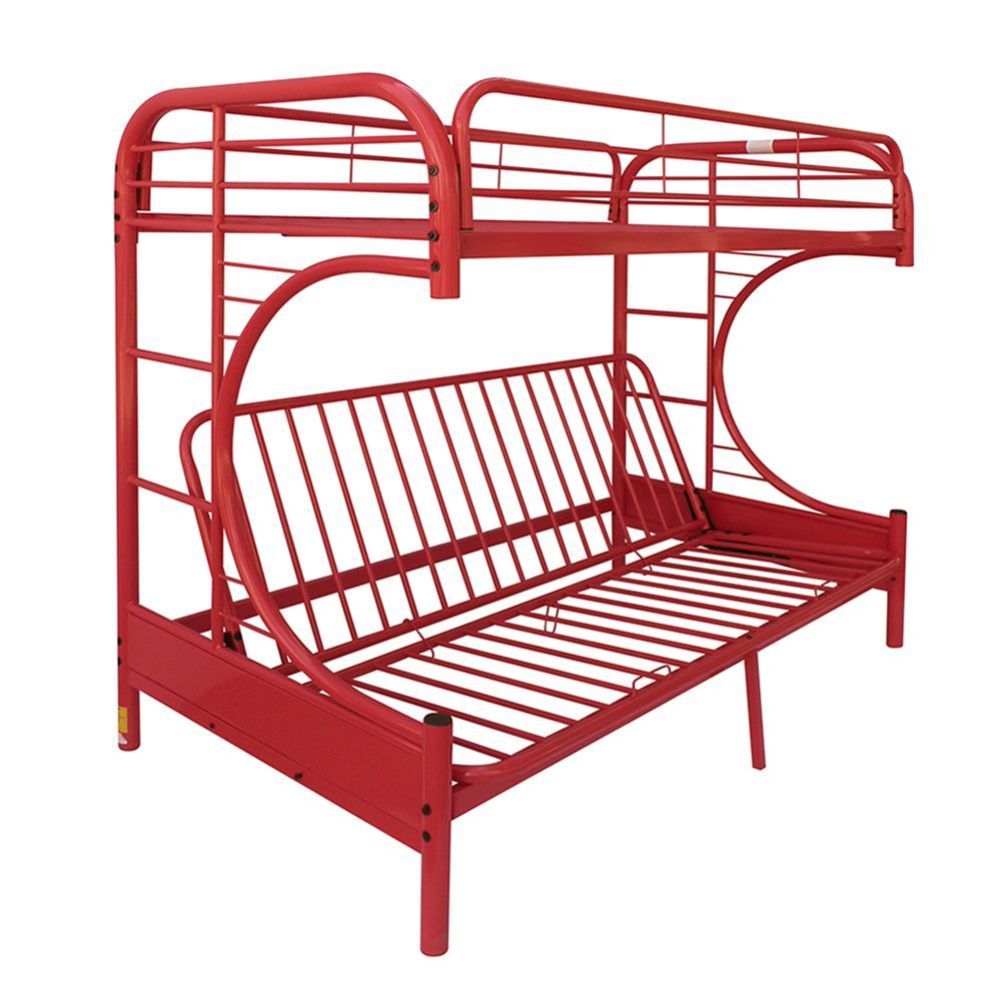 Eclipse - Twin Over Full Futon Bunk Bed - Red
