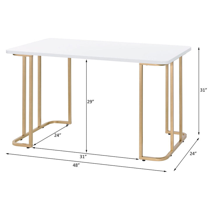Estie - Writing Desk Same Ac00902) - White & Gold
