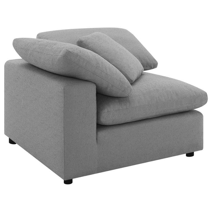 Raleigh - 5 Piece Boucle Upholstered Modular Sectional - Gray