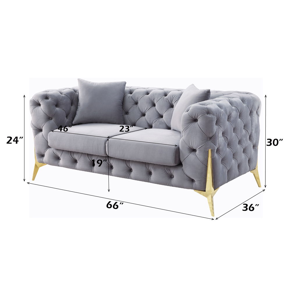 jelanea-loveseat-with-2-pillows-gray-velvet-gold