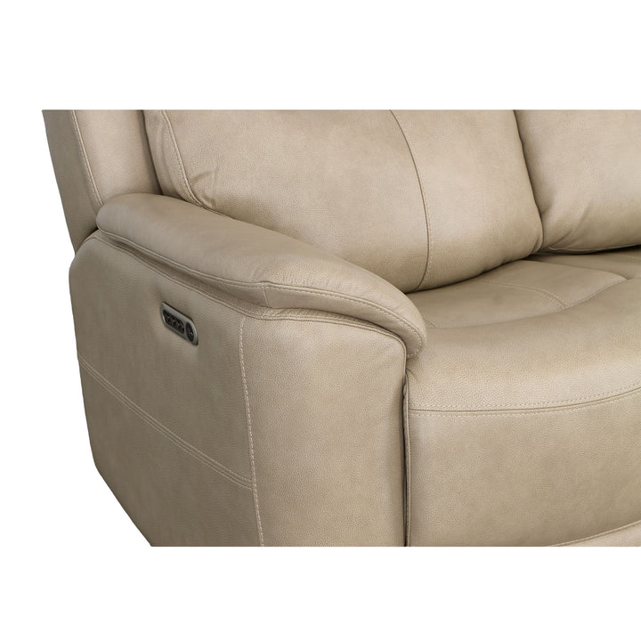 Crew Power Reclining Loveseat With Power Headrests &amp; Lumbar Pebble