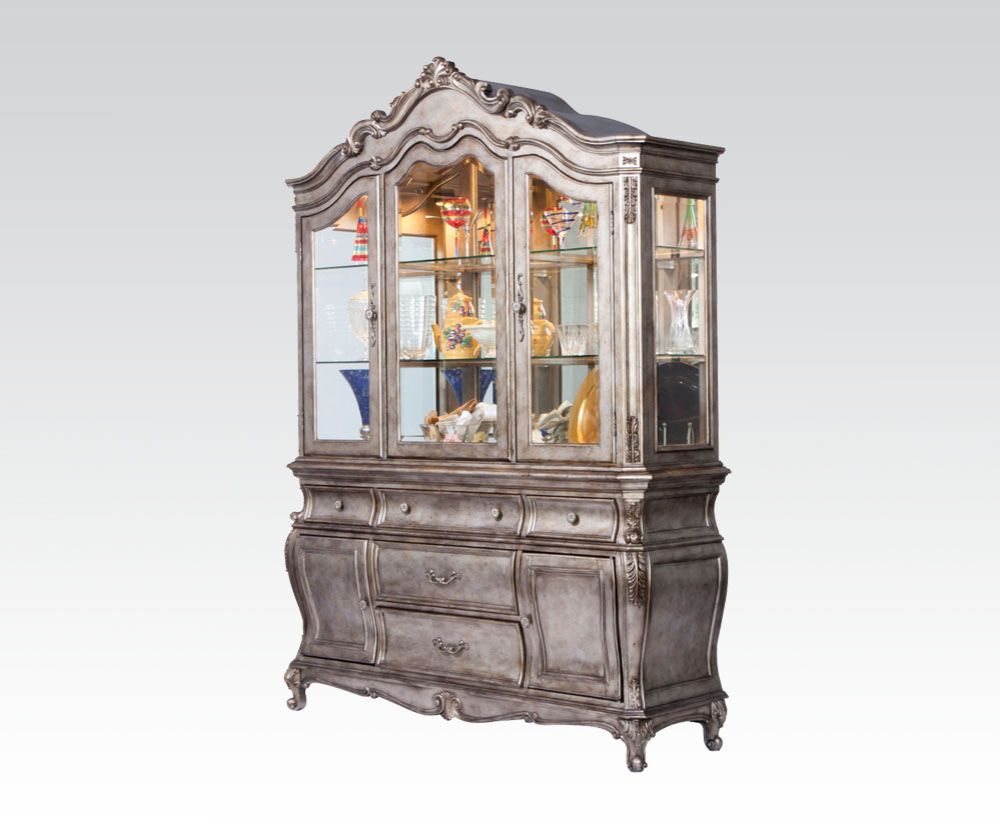 Chantelle - Buffet & Hutch - Antique Platinum