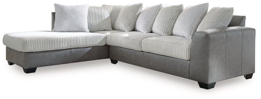 Clairette Court - 2-Piece Sectional With Laf Corner Chaise - Alloy by Ashley Furniture product image