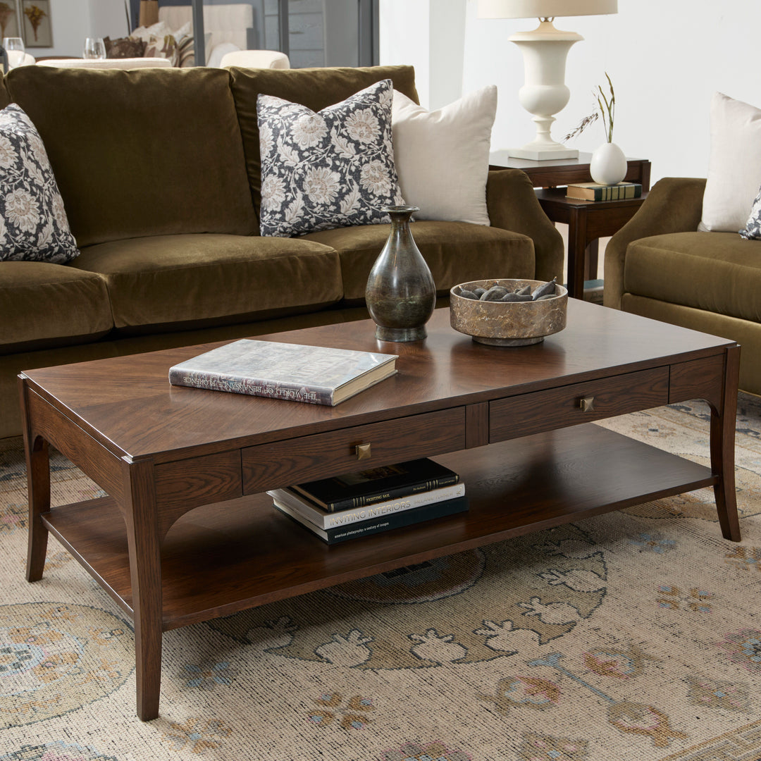 Sylvie  Rectangular Coffee Table  Dark Brown