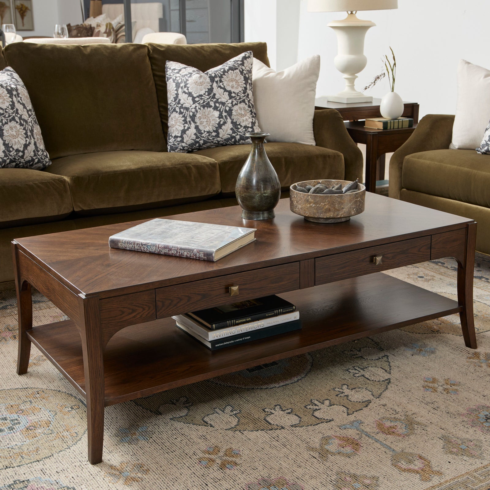 Sylvie  Rectangular Coffee Table  Dark Brown