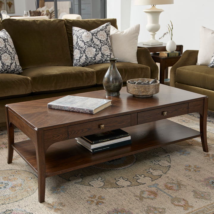 Sylvie  Rectangular Coffee Table  Dark Brown