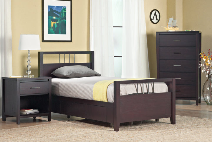 Modus Furniture Nv23S5 Nevis Platform Storage Bed In Espresso