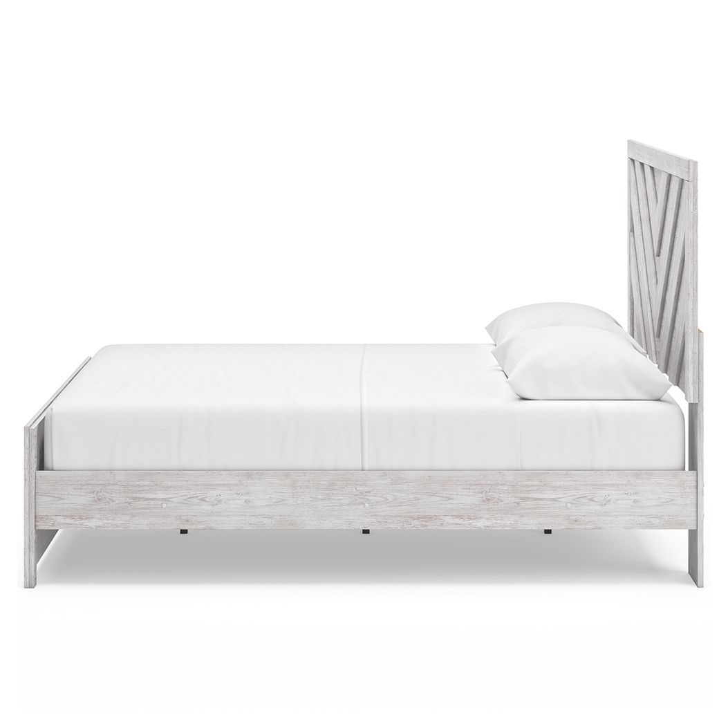 Cayboni - King Panel Bed - Whitewash by Ashley Furniture product image