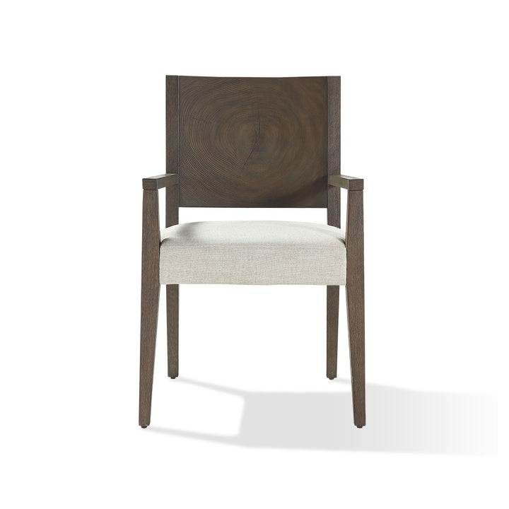 Modus Furniture Fqbm64 Oakland Wood Arm Chair In Brunette