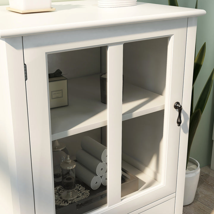buffet-storage-cabinet-with-single-glass-doors-and-unique-bell-handle