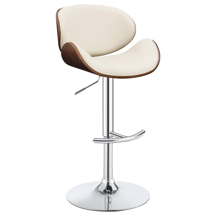 Coaster Furniture Harris - Adjustable Bar Stool - Ecru And Chrome