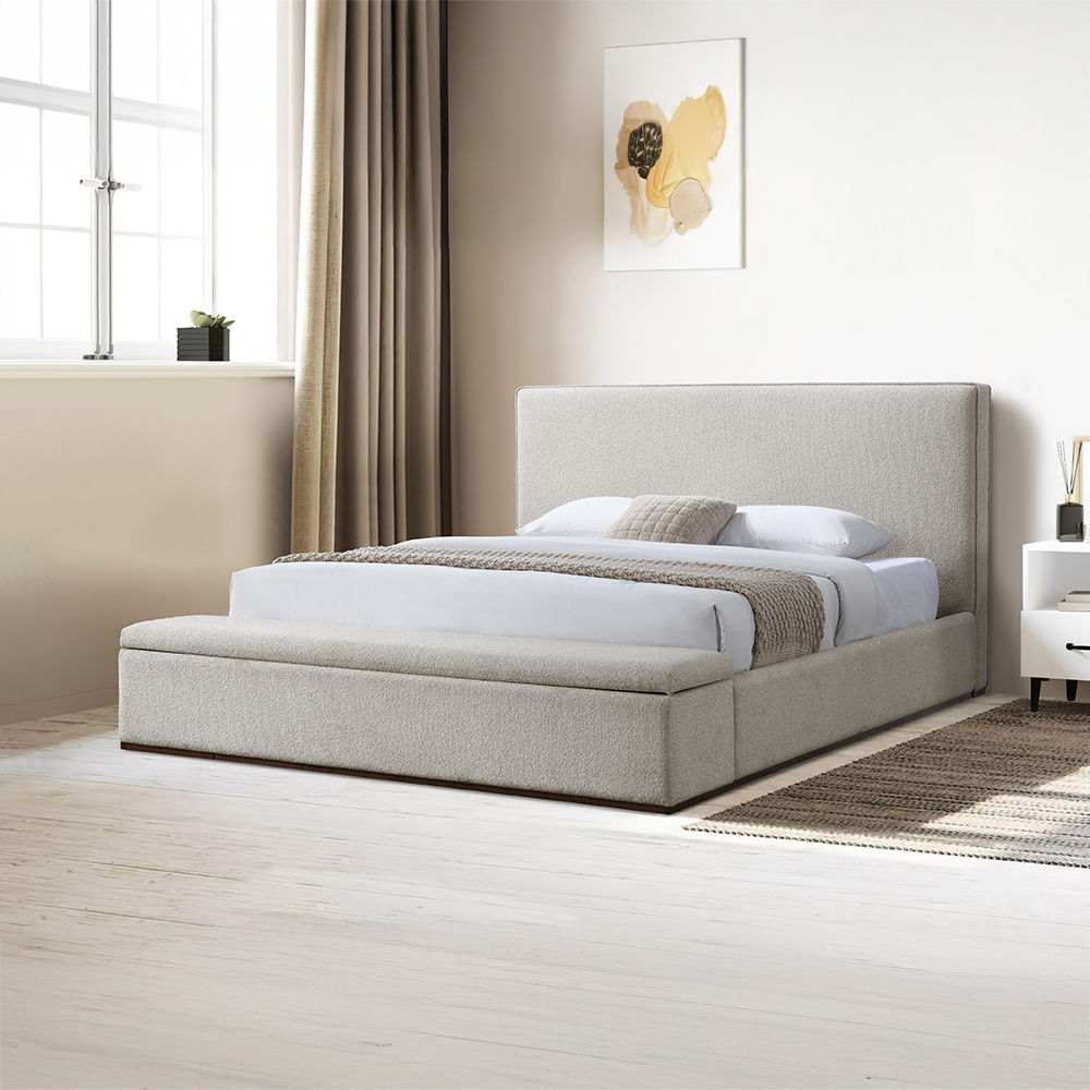 Boxter - Queen Bed With Storage - Beige