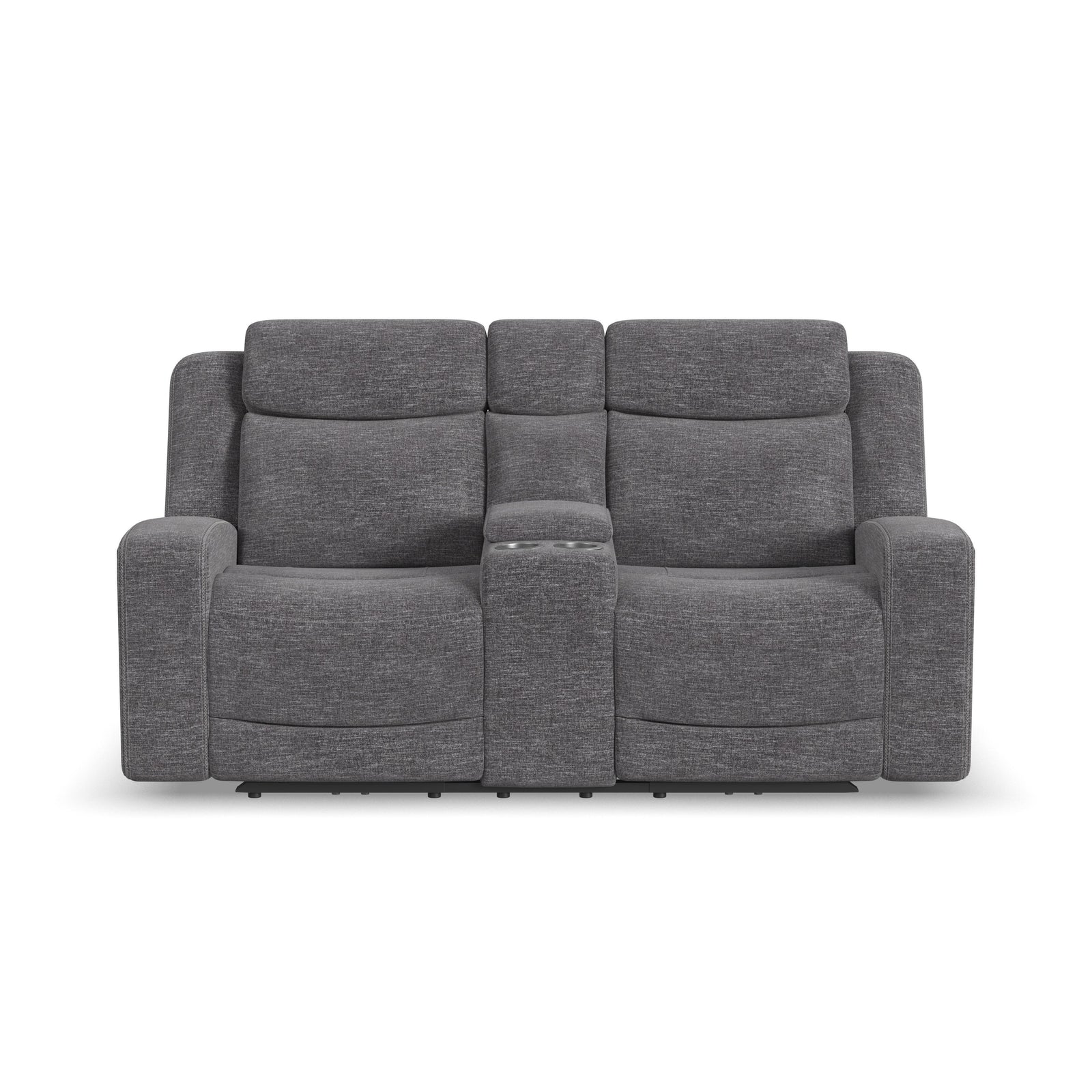 Ridge  Power Reclining Loveseat With Console And Power Headrests  Granite