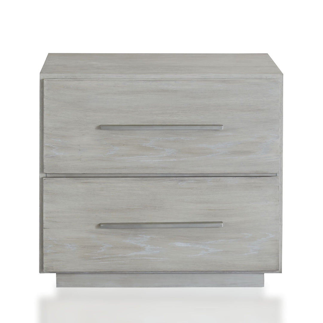 Modus Furniture Dez781 Destination Two Drawer Nightstand In Cotton Grey