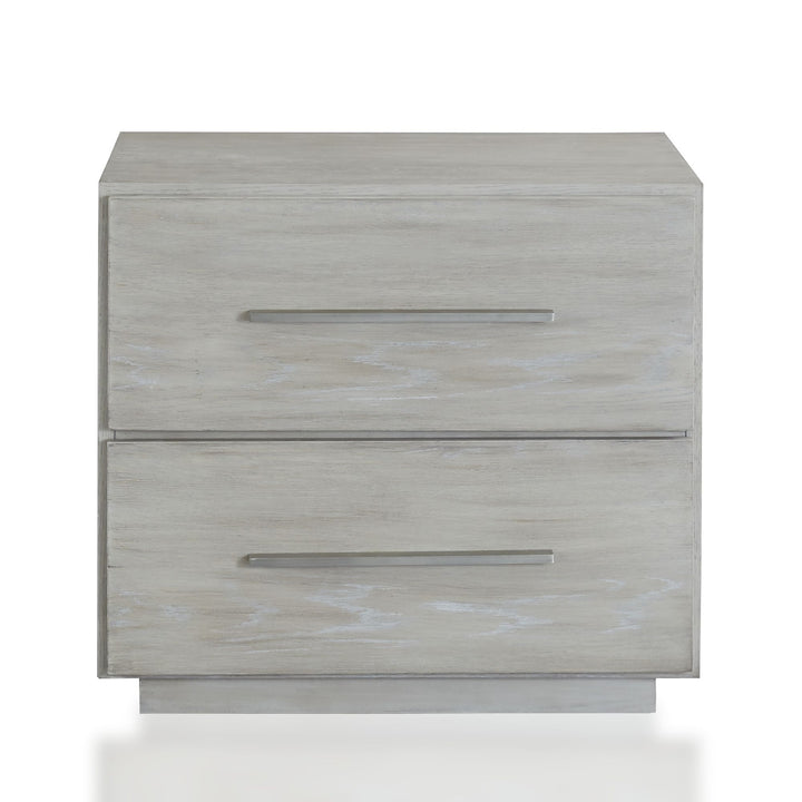 Modus Furniture Dez781 Destination Two Drawer Nightstand In Cotton Grey