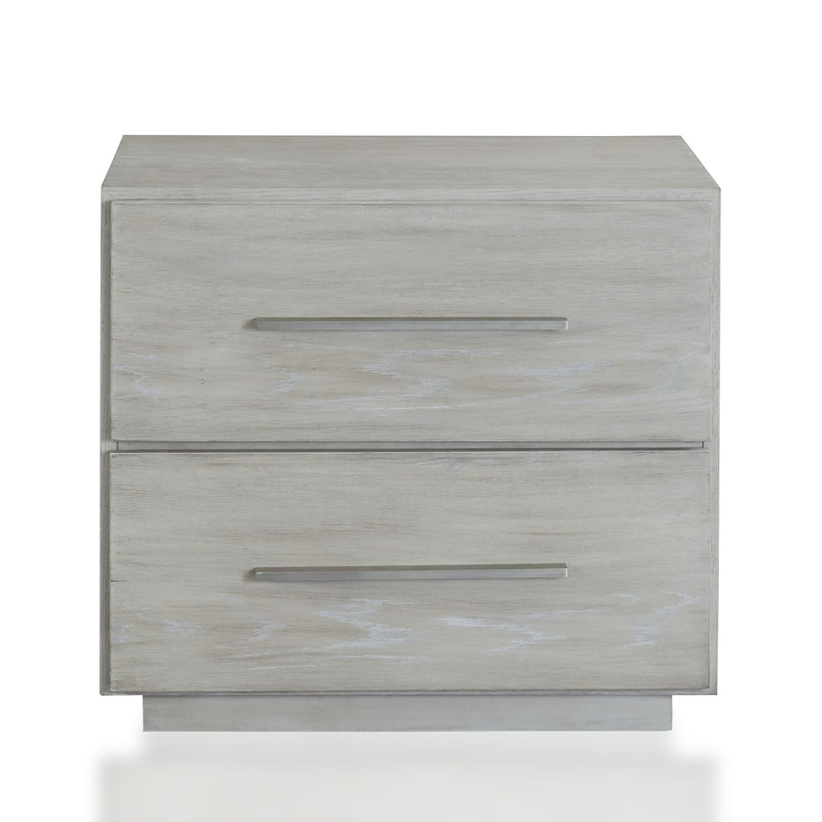 Modus Furniture Dez781 Destination Two Drawer Nightstand In Cotton Grey