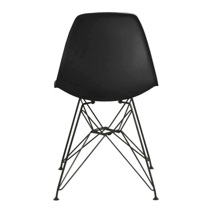 Modus Furniture 9Lf866R Rostock Molded Plastic Wire Base Dining Chair In Black
