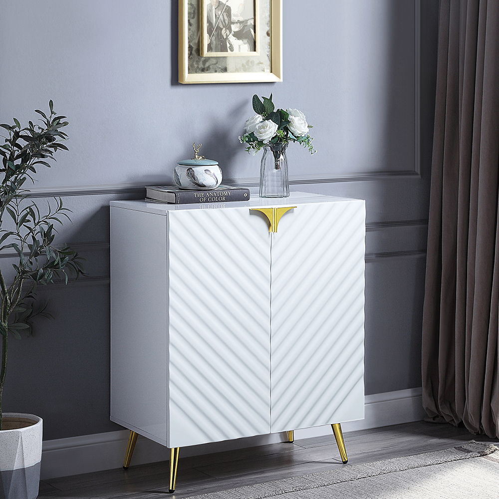 Gaines - Console Cabinet - White High Gloss