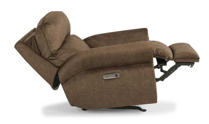 Langston Power Rocking Recliner With Power Headrest Dark Brown