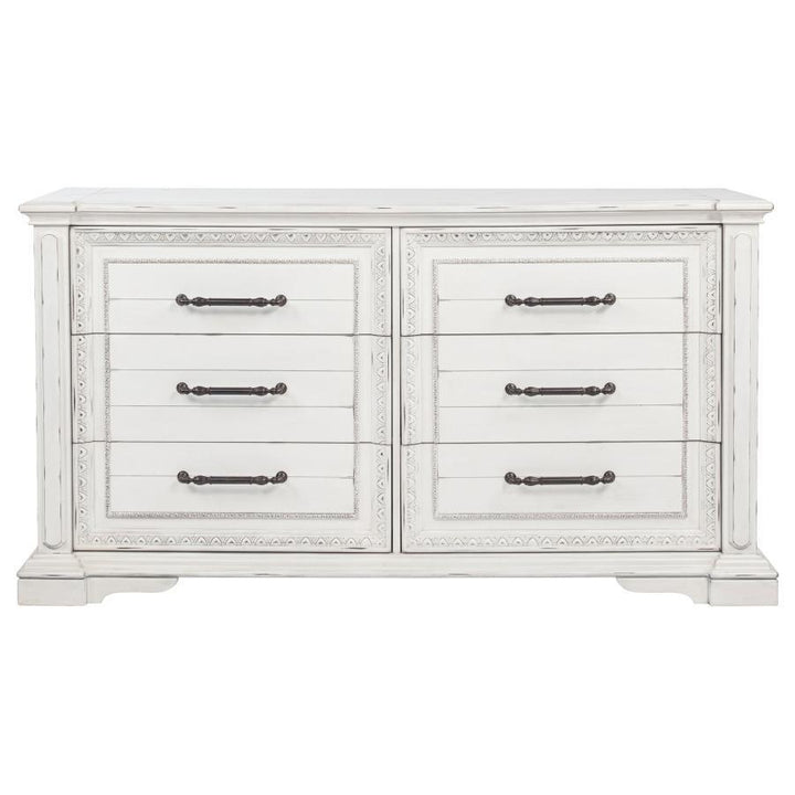 Mckinney - 6-Drawer Bedroom Dresser Cabinet - Vintage White
