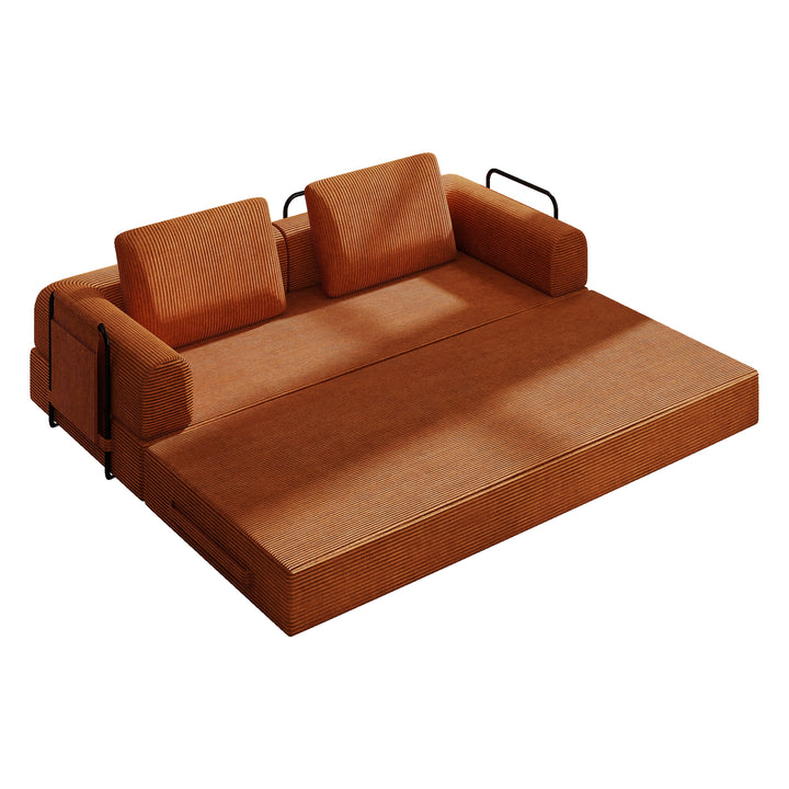corduroy-convertible-sleeper-sofa-bed-with-pillow-organe