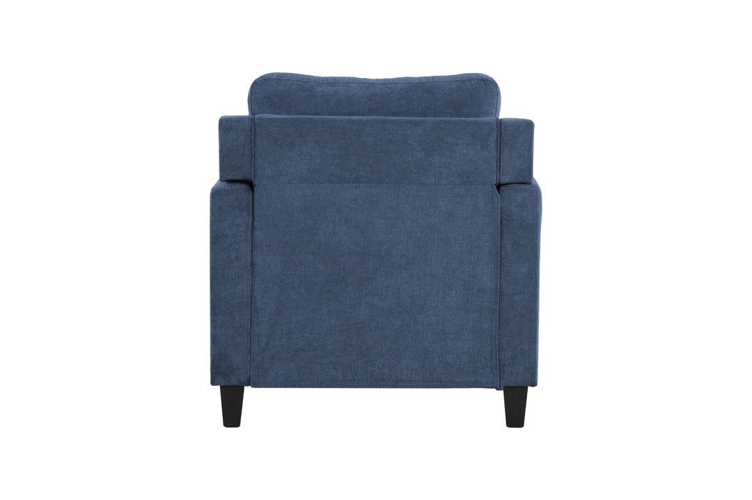 Horatio - Chenille Chair - Navy