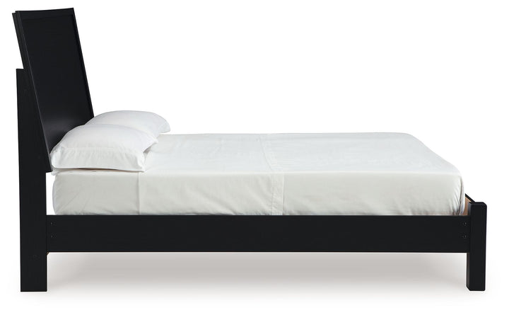 Danziar - Queen Panel Bed With Low Footboard - Black by Ashley Furniture product image