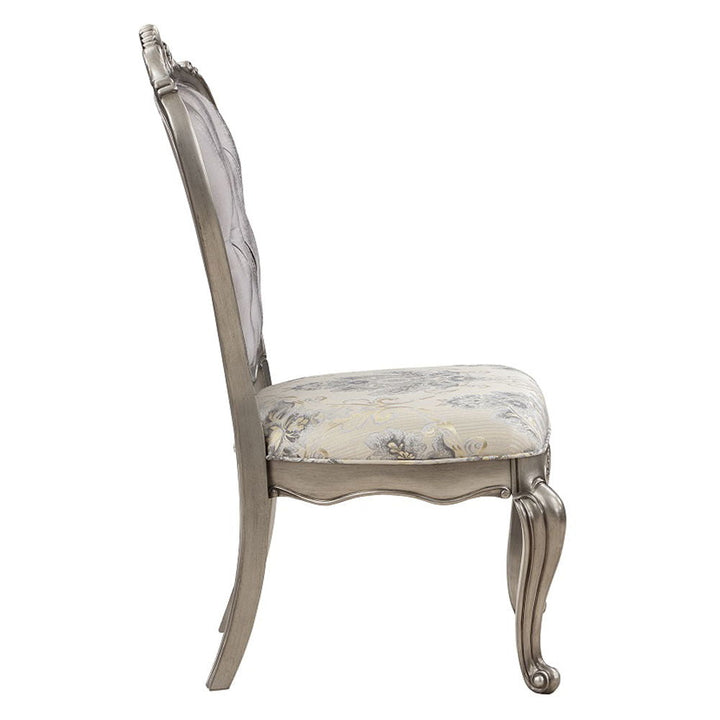 Ariadne - Side Chair Set of 2) - Velvet & Antique Platinum