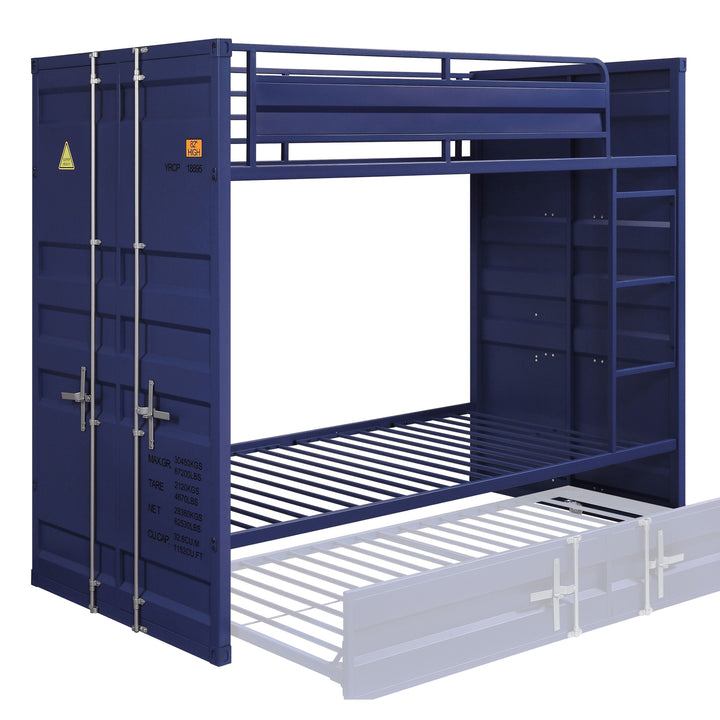 Cargo - Twin Over Twin Bunk Bed - Blue
