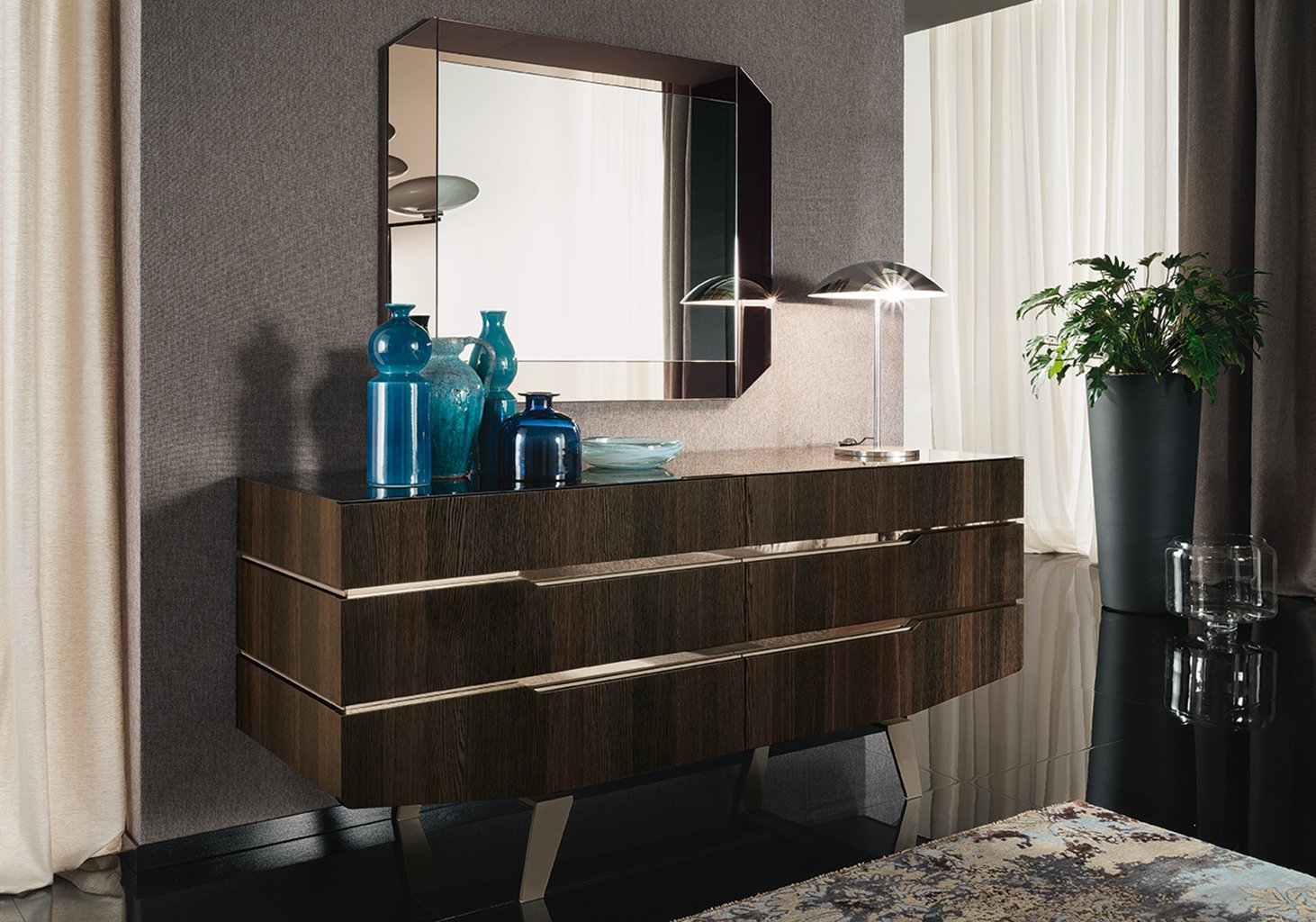 5 - Piece Accademia Queen Bedroom Set 3 - Piece Bedroom Set modern furniture Contempo Furniture