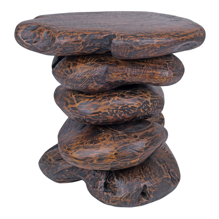 Katniss Reclaimed Teak Side/End Table - Ebonized Teak - view 2